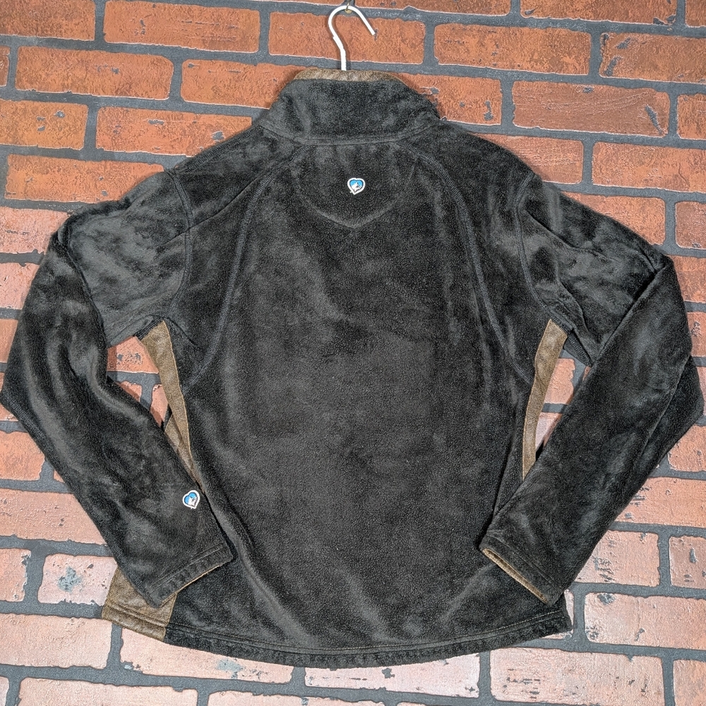 Kuhl Advokat Women's M Black Full-Zip Fleece‎ with Vegan Leather Accents - Picture 10 of 13